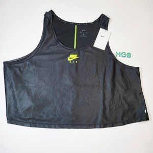 Nike Air Cropped Tank Top Women's Plus Size Running Training Black DJ0982-010